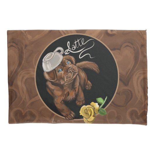 Housse D'oreillers Latte du laboratoire de chocolat (devant)