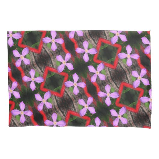 Housse D'oreillers Lavande simple Clematis Fleur Abstrait Motif (devant)