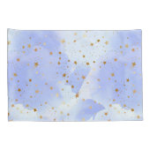 Housse D'oreillers Lavendar Golden Star Motif (Dos-Droit)