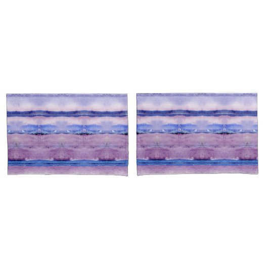 Housse D'oreillers Lavender Blue Geode Inspiré Tribal Blanket Art (devant-Set)