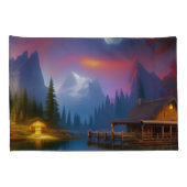 Housse D'oreillers Le Cabine dans l'anse sous la lune (Dos-Droit)