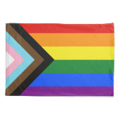 Housse D'oreillers Le drapeau de fierté Progress de SlipperyJoe six h (Dos)