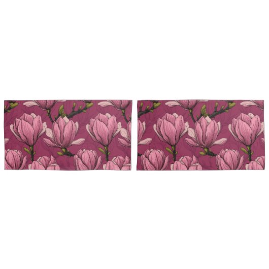 Housse D'oreillers Le jardin de Magnolia (devant-Set)