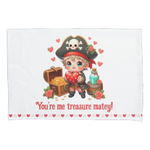 Housse D'oreillers Le magnifique pirate de la Saint Valentin