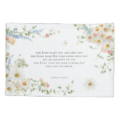 Housse D'oreillers Le Seigneur Vous Bénit | Floral Christian (Dos)