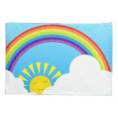 Housse D'oreillers Le soleil et nuages d'arc-en-ciel (Dos)