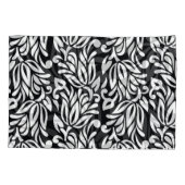 Housse D'oreillers Le textile noir et blanc. (Dos)