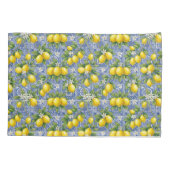 Housse D'oreillers Lemon Blue French Country Watercolor Tile (Dos)