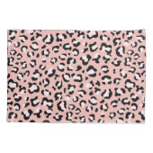 Housse D'oreillers Léopard Print, Léopard Spots, Rose Léopard (Dos)