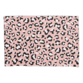 Housse D'oreillers Léopard Print, Léopard Spots, Rose Léopard (devant)
