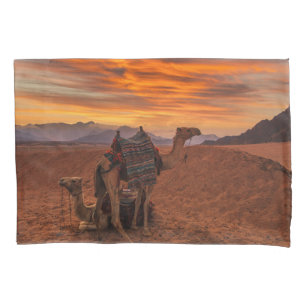 Housse D'oreillers Les déserts Bactrial Camel Egypte dune de sable