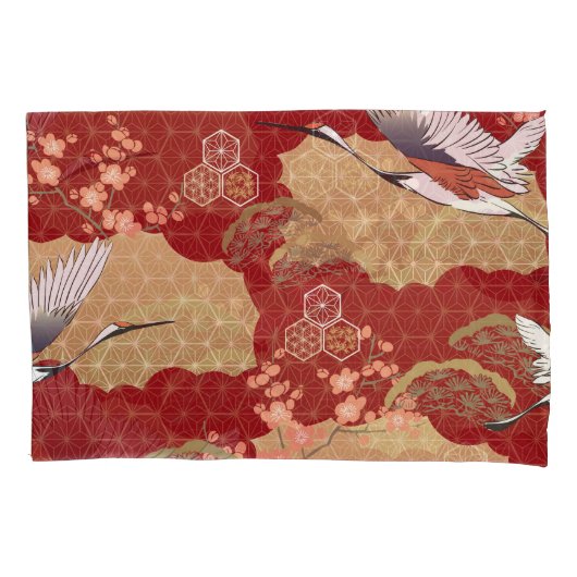 Housse D'oreillers Les fleurs japonaises de kimono (devant)
