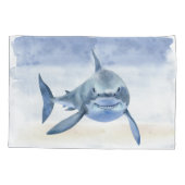 Housse D'oreillers Les garçons personnalisés nom coussin avec requins (Dos)