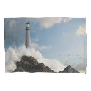 Housse D'oreillers Les phares Phare Avec Vagues De Crise