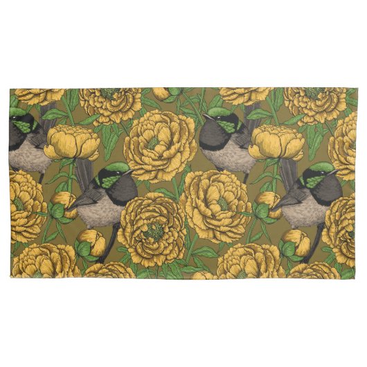 Housse D'oreillers Les pivoines et les brunes (devant-gauche)