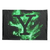 HOUSSE D'OREILLERS LETTRE Y MAJUSCULE VERTE (Dos)