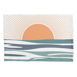 Housse D'oreillers Lever du soleil au bord de la mer