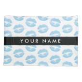 Housse D'oreillers Lèvres Bleues, Baiser, Baguette à lèvres, Votre No (Dos)