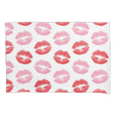 Housse D'oreillers Lèvres rouges et roses, Motif des lèvres, bâton à (devant)