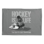 Housse D'oreillers L'hockey est la vie (Dos)