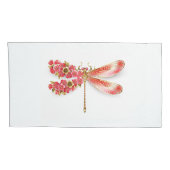 Housse D'oreillers libellule de fleurs avec sakura de bijoux (Dos-Droit)