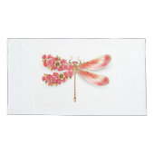 Housse D'oreillers libellule de fleurs avec sakura de bijoux (Dos-gauche)