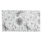 Housse D'oreillers libellules et fleurs (Dos-Droit)