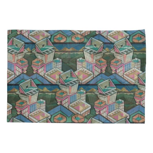 Housse D'oreillers Licorice alltrie collage 3D en daim (Dos)