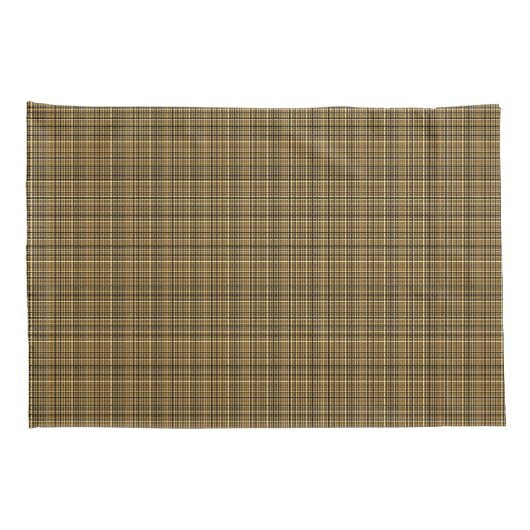 Housse D'oreillers Lierre vert doré noir brun plaid (Dos-Droit)