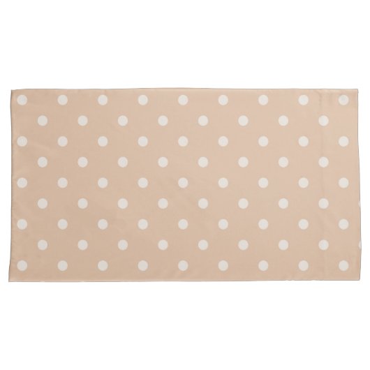 Housse D'oreillers Light Brown Circles PatternPair Of Pillowcases (devant-Droit)