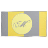 Housse D'oreillers Light Yellow and Soft Gray Customize (devant-gauche)