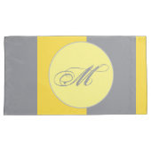 Housse D'oreillers Light Yellow and Soft Gray Customize (devant-Droit)