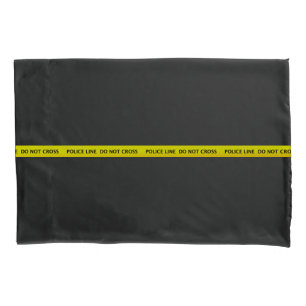 Housse D'oreillers Ligne Bleue Mince Police Line Crime Scène Coussin 