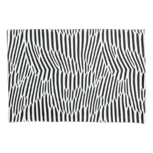 Housse D'oreillers Lignes Abstraites en noir et blanc Artsy