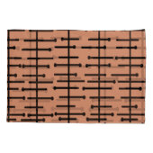 Housse D'oreillers Lignes atomiques roses rétro (Dos)