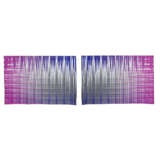 Housse D'oreillers lignes croisées (devant-Set)