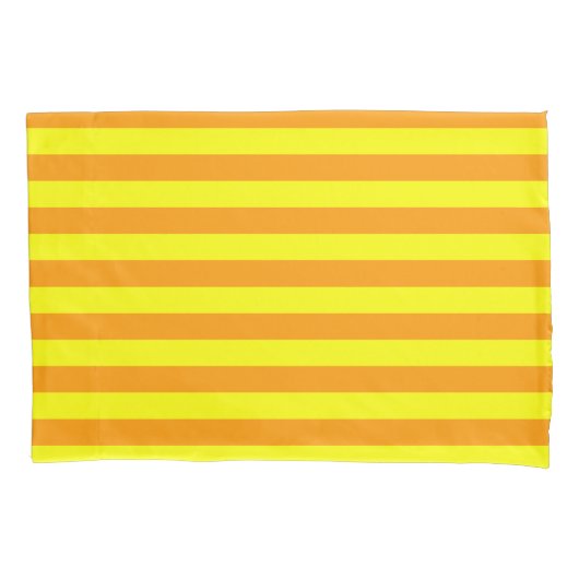 Housse D'oreillers Lignes de bandes orange jaune (devant)