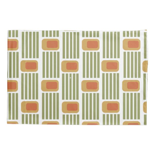 Housse D'oreillers Lignes et boîtes vertes (Dos)