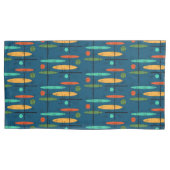 Housse D'oreillers Lignes rétro et ovales (devant-gauche)