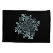 Housse D'oreillers Lignes texturées en noir et blanc (Dos)