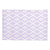 Housse D'oreillers Lilac motif de diamants violet et blanc (Dos)