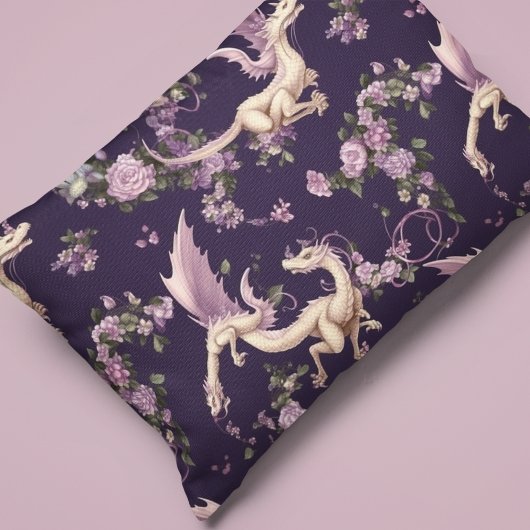 Housse D'oreillers Lilac, Rose et Dragons blancs