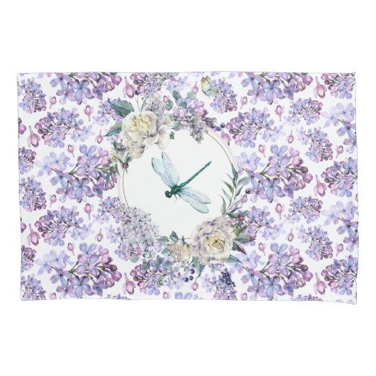Housse D'oreillers Lilas Floral (devant)