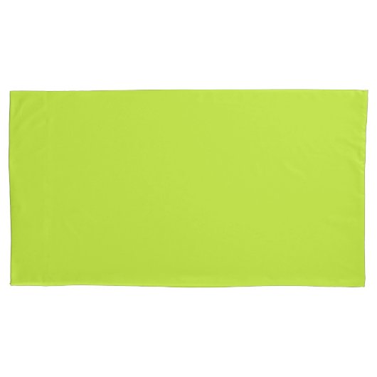 Housse D'oreillers Lime Green King Size Coussin Coque paire (devant-gauche)