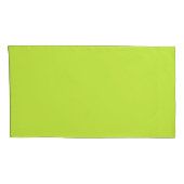 Housse D'oreillers Lime Green King Size Coussin Coque paire (Dos-Droit)
