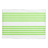Housse D'oreillers Lime vert et blanc cinq bandes motif (Dos)