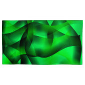 Housse D'oreillers Lime vert et noir ondulation, avec ombre? (devant-gauche)