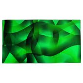 Housse D'oreillers Lime vert et noir ondulation, avec ombre? (devant-Droit)