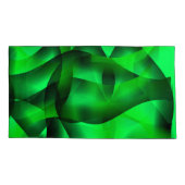 Housse D'oreillers Lime vert et noir ondulation, avec ombre? (Dos-gauche)