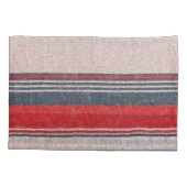 Housse D'oreillers Linge de linge de maison rouge : Texture des vêtem (Dos)